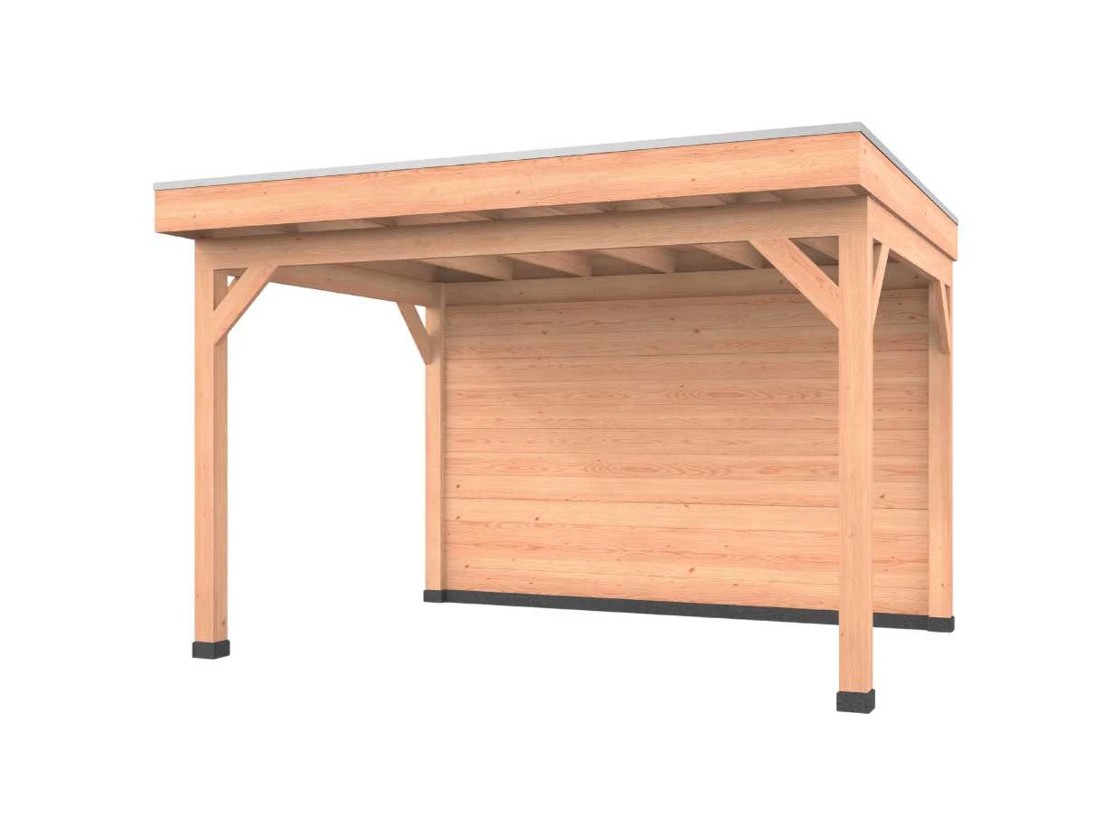 Douglas overkapping, 400 x 300, met achterwand, Westwood Comfort Green - Afbeelding 1